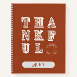 Thanksgiving minimalistisch eenvoudig dankbaar notitieboek