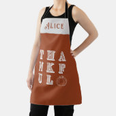 Thanksgiving minimalistisch eenvoudig dankbaar schort (Insitu)