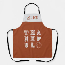 Thanksgiving minimalistisch eenvoudig dankbaar schort