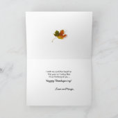 Thanksgiving mist je voor Son Maple Leaves Feestdagen Kaart (Binnen)