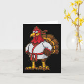 Thanksgiving MMA Kickboksen Judo Karate Gobble Pla Kaart (Gele Bloem)