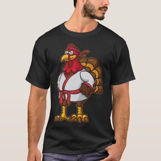 Thanksgiving MMA Kickboksen Judo Karate Gobble Pla T-shirt (Voorkant)