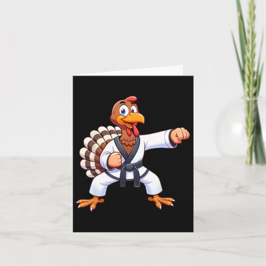 Thanksgiving MMA Kickboksen Judo Karate Turkije Ki Kaart (Voorkant)