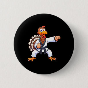 Thanksgiving MMA Kickboksen Judo Karate Turkije Ki Ronde Button 5,7 Cm