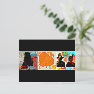 Thanksgiving Modern Art Collage Feestdagenkaart