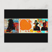 Thanksgiving Modern Art Collage Feestdagenkaart (Voorkant)
