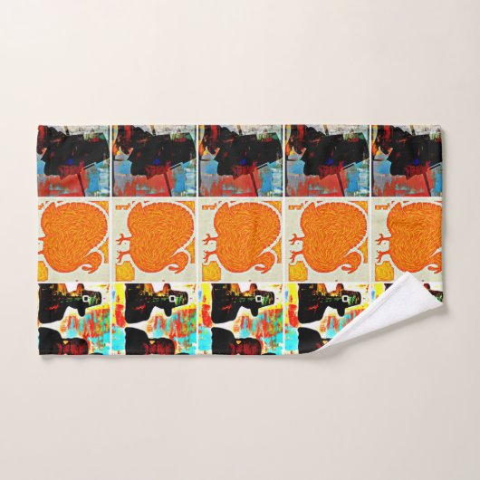 Thanksgiving Modern Art Collage Handdoek (Handdoek)