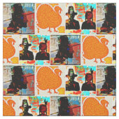 Thanksgiving Modern Art Collage Stof (Close Up)