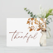 Thanksgiving Modern Elegant Dankbaar Feestdagenkaart (Staand voorkant)