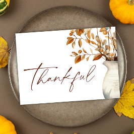 Thanksgiving Modern Elegant Dankbaar Feestdagenkaart