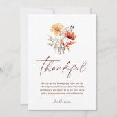 Thanksgiving Modern Elegant Dankbare Herfst Feestdagenkaart (Voorkant)