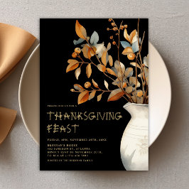 Thanksgiving Modern Elegant Friendsgiving Autumn Kaart