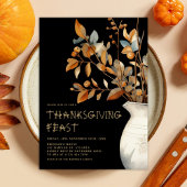 Thanksgiving Modern Elegant Friendsgiving Autumn Kaart