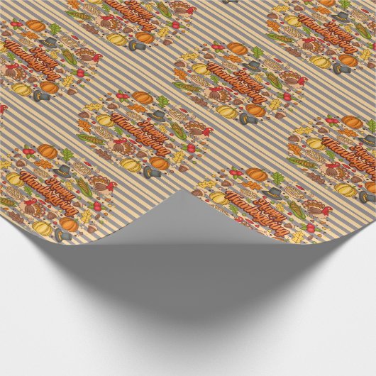 Thanksgiving Modern Mooi Herfst Collectie Cadeaupapier (Hoek)