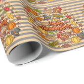Thanksgiving Modern Mooi Herfst Collectie Cadeaupapier (Rol Hoek)