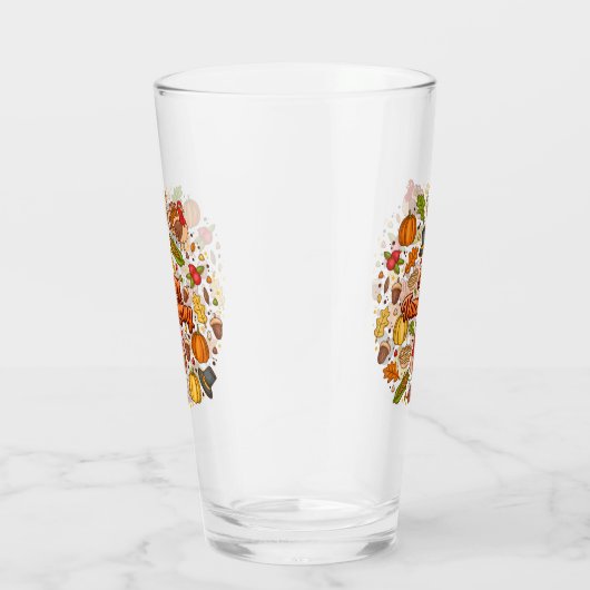 Thanksgiving Modern Mooi Herfst Collectie Glas (Rechts)