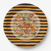 Thanksgiving Modern Mooi Herfst Collectie Papieren Bordje (Voorkant)
