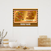 Thanksgiving Modern Mooi Herfst Collectie Poster (Keuken)