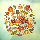 Thanksgiving Modern Mooi Herfst Collectie Raamsticker (Vel 3)