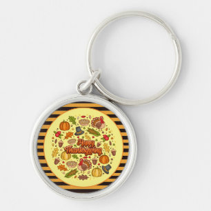 Thanksgiving Modern Mooi Herfst Collectie Sleutelhanger