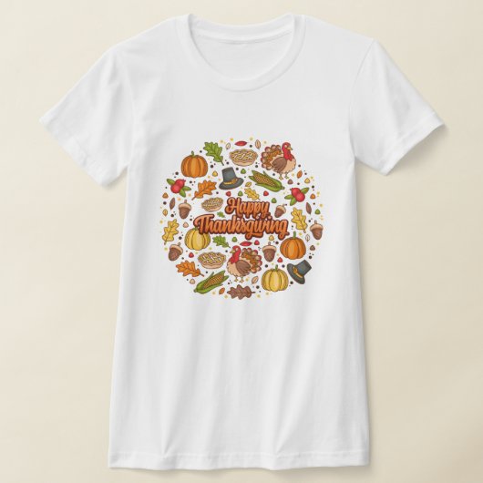 Thanksgiving Modern Mooi Herfst Collectie T-shirt (Laagn)
