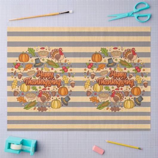 Thanksgiving Modern Mooi Herfst Collectie Tissuepapier (Craft)