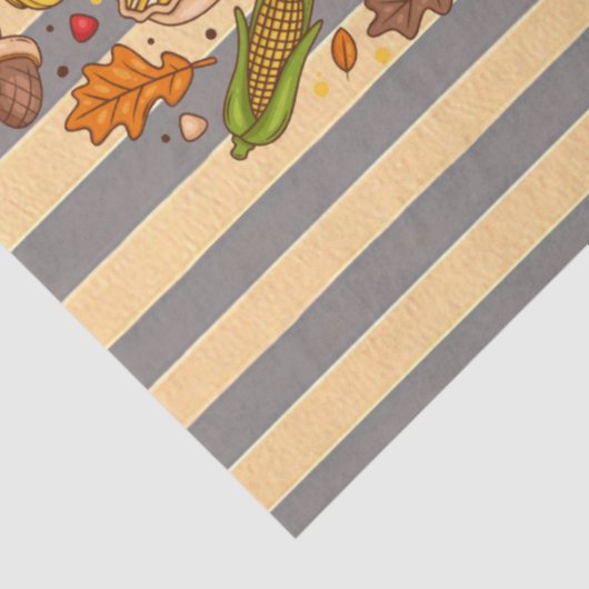 Thanksgiving Modern Mooi Herfst Collectie Tissuepapier (Detail)