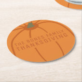 Thanksgiving Modern Oranje pompoen Onderzetter (Gebogen)
