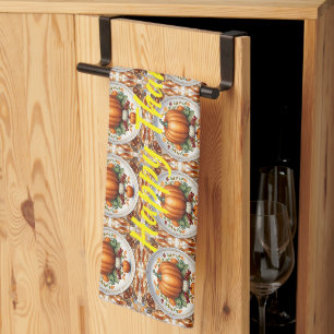 Thanksgiving Modern Pumpkin Autumn Collectie Theedoek