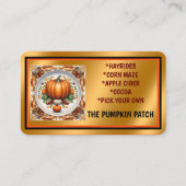 Thanksgiving Modern Pumpkin Autumn Collectie Visitekaartje (Voorkant)