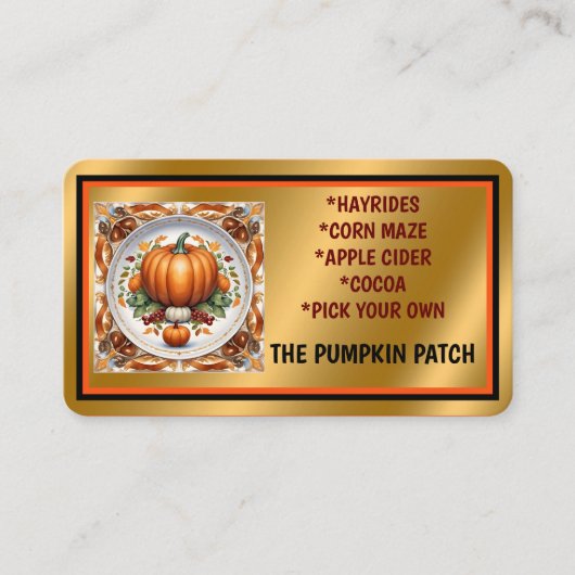 Thanksgiving Modern Pumpkin Autumn Collectie Visitekaartje (Voorkant)