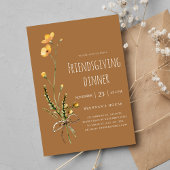 Thanksgiving Modern Rustiek Vriendsgiving Diner Kaart