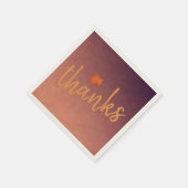 Thanksgiving Modern Script Oranje herfstblad Servet (Hoek)