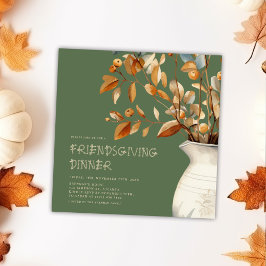 Thanksgiving Moderne Rustieke Vriendsgiving Kaart