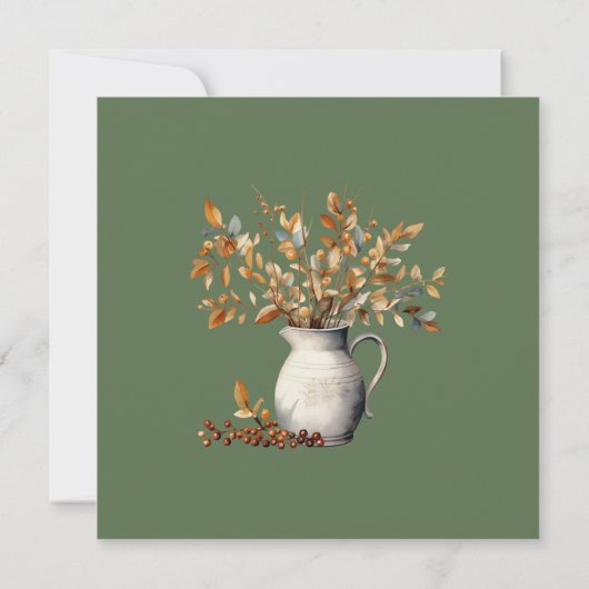 Thanksgiving Moderne Rustieke Vriendsgiving Kaart (Achterkant)