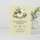 Thanksgiving Moderne Rustieke Waterverf Pompoenen Kaart (Staand voorkant)