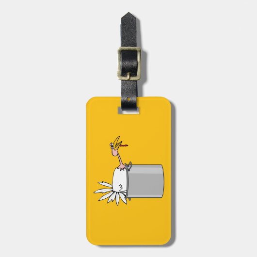 Thanksgiving Moe Turkije in Cooking Pot Humor Bagagelabel (Voorkant verticaal)