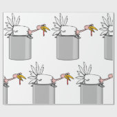 Thanksgiving Moe Turkije in Cooking Pot Humor Cadeaupapier (Vlak)