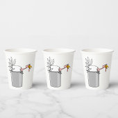 Thanksgiving Moe Turkije in Cooking Pot Humor Papieren Bekers