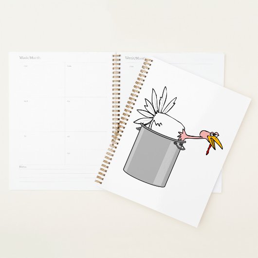 Thanksgiving Moe Turkije in Cooking Pot Humor Planner