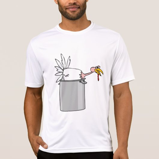 Thanksgiving Moe Turkije in Cooking Pot Humor T-shirt (Voorkant)