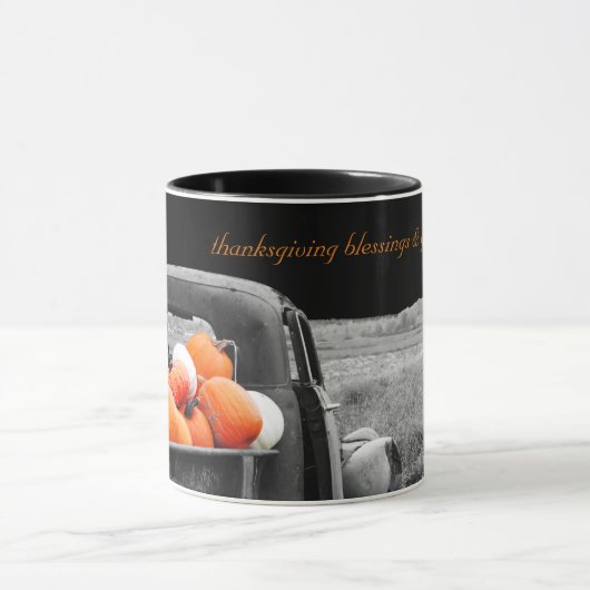 Thanksgiving Mok zwart (Midden)