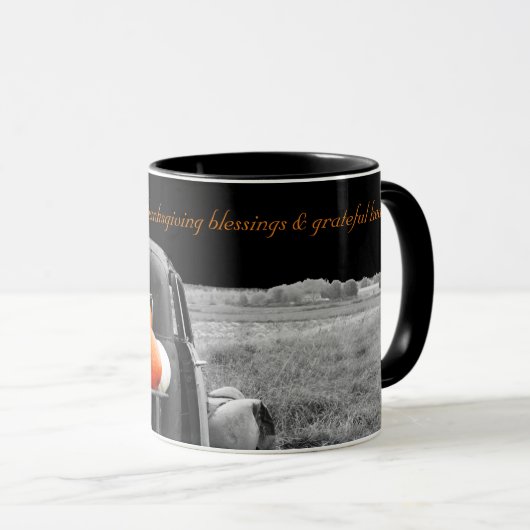 Thanksgiving Mok zwart (Voorkant rechts)