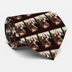 Thanksgiving Mona Lisa Pelgrim met Kalkoen Stropdas
