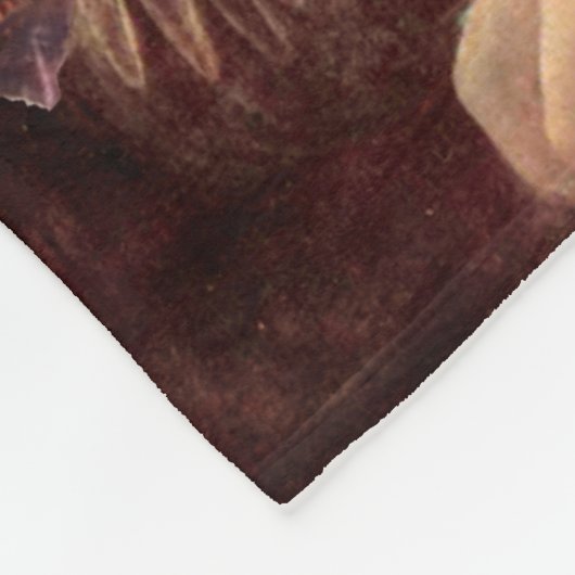 Thanksgiving Mona Lisa Pilgrim Fleece Deken (Hoek)