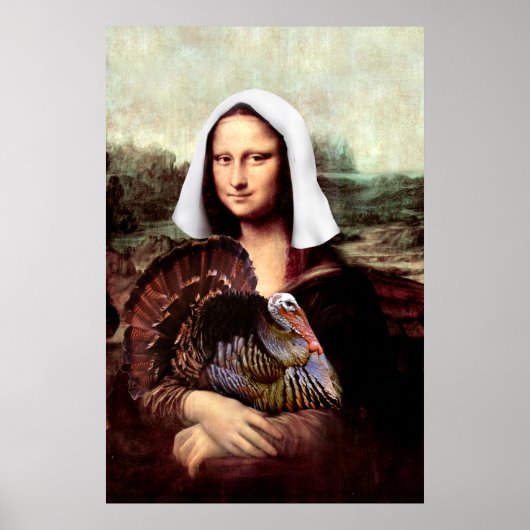 Thanksgiving Mona Lisa Pilgrim Poster (Voorkant)