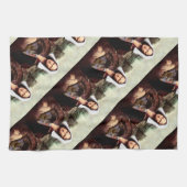 Thanksgiving Mona Lisa Pilgrim Theedoek (Horizontaal)