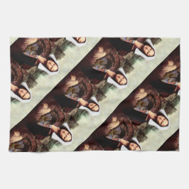 Thanksgiving Mona Lisa Pilgrim Theedoek