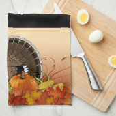 Thanksgiving monogram keukenhanddoek (Quarter Fold)