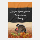 Thanksgiving monogram keukenhanddoek (Verticaal)